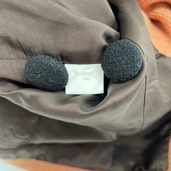 Kay Unger Wool/Silk Blazer - Orange Rust - 4 - Picture 9 of 13